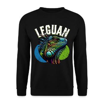 Leguan - Unisex Pullover - Schwarz - Vorne - Alina (178cm) & Michal (187cm)
