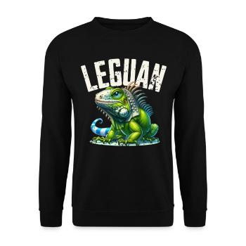Leguan - Unisex Pullover - Schwarz - Vorne - Alina (178cm) & Michal (187cm)