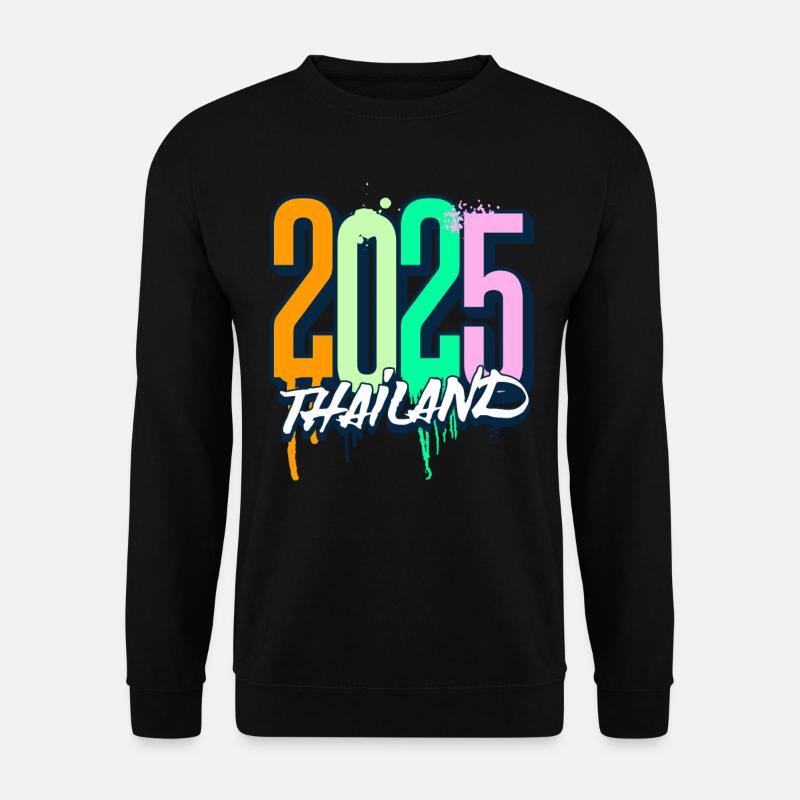 Thailand 2025 Urlaub Reise - Unisex Pullover - Schwarz