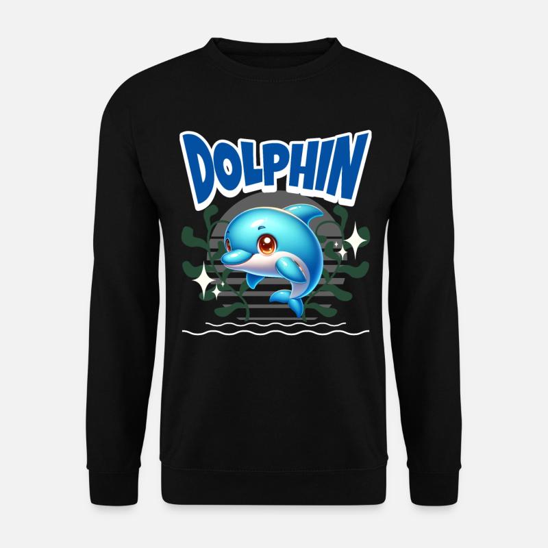 Delfin - Unisex Pullover - Schwarz