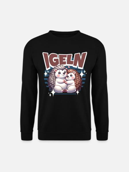 Igel Kuscheln Igeln - Unisex Pullover - Schwarz