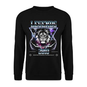 2010 Birthday year of birth Leo - Unisex Sweatshirt - black - Front - Alina (178cm) & Michal (187cm)