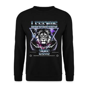 2016 Anniversaire année de naissance Leo - Sweat-shirt Unisexe - noir - Devant - Alina (178cm) & Michal (187cm)