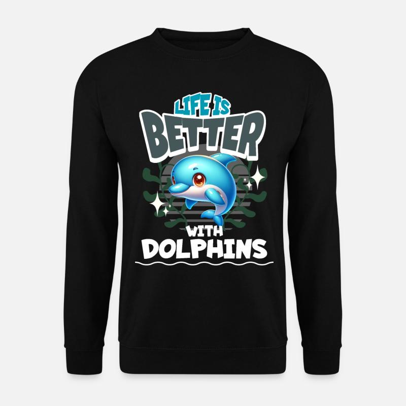 Dauphin - Sweat-shirt Unisexe - noir