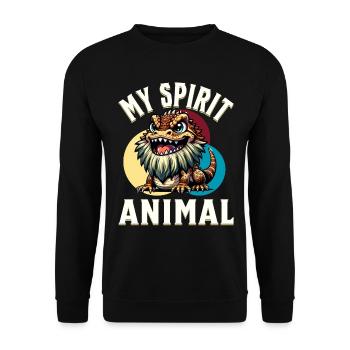 Bartagame Bartagamen Bearded Dragon - Unisex Sweatshirt - black - Front - Alina (178cm) & Michal (187cm)
