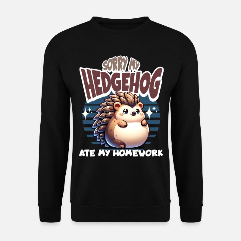 École de devoirs de hérisson - Sweat-shirt Unisexe - noir