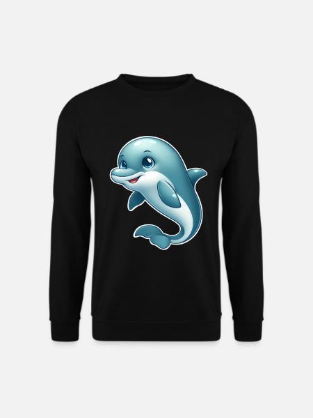 Delfin - Unisex Pullover - Schwarz