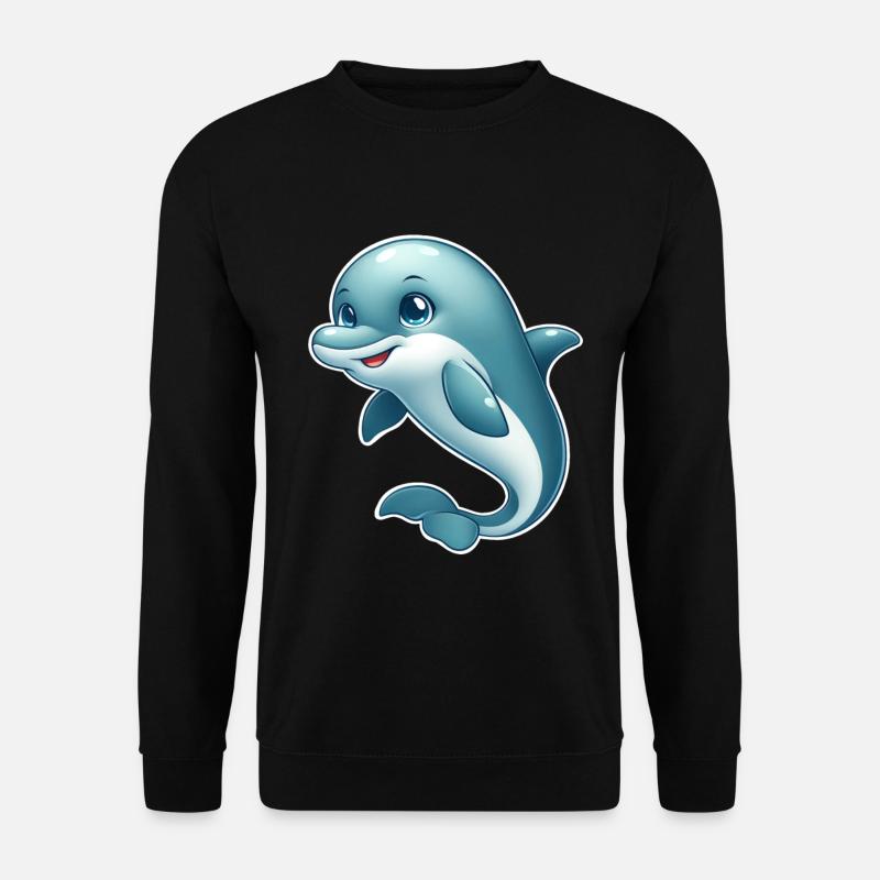 Delfin - Unisex Pullover - Schwarz