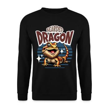 Bartagame Bartagamen Bearded Dragon - Unisex Sweatshirt - black - Front - Alina (178cm) & Michal (187cm)
