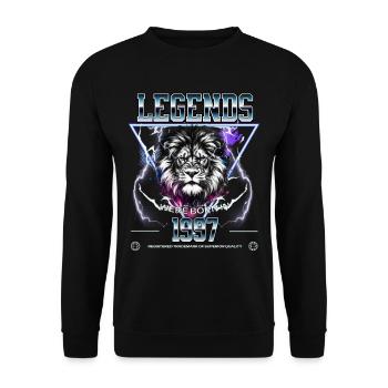 1997 Anniversaire de naissance du Lion - Sweat-shirt Unisexe - noir - Devant - Alina (178cm) & Michal (187cm)