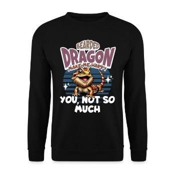 Bartagame Bartagamen Bearded Dragon - Unisex Sweatshirt - black - Front - Alina (178cm) & Michal (187cm)