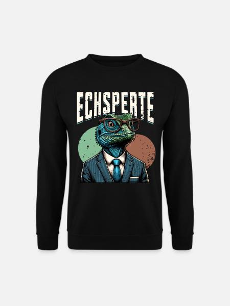 Echsperte Eidechse - Unisex Pullover - Schwarz