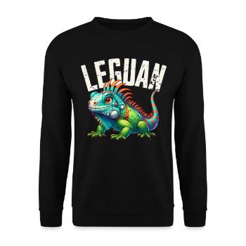 Leguan - Unisex Pullover - Schwarz - Vorne - Alina (178cm) & Michal (187cm)
