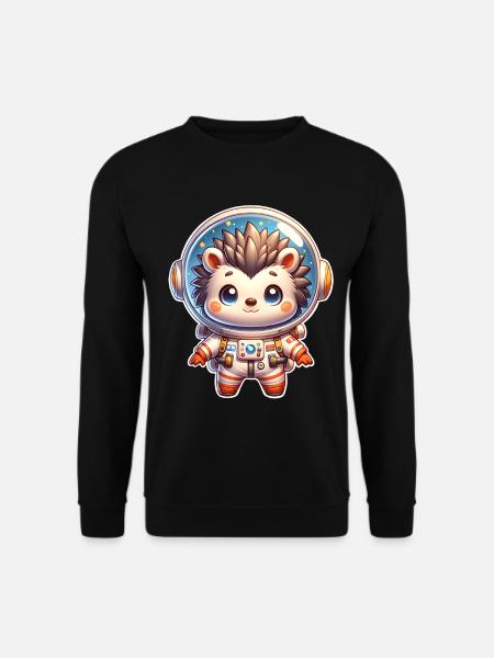 Hérisson Astronaute - Sweat-shirt Unisexe - noir