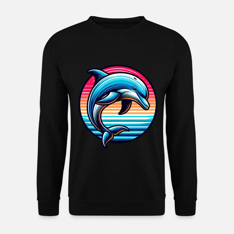 Delfin - Unisex Pullover - Schwarz