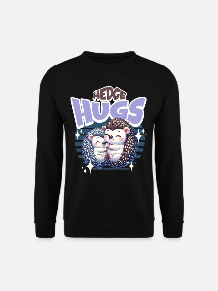 Igel Hedge Hugs - Unisex Pullover - Schwarz