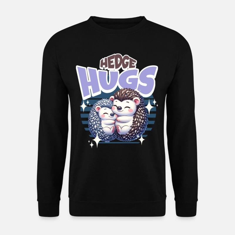 Hedgehog Hugs - Unisex Sweatshirt - black
