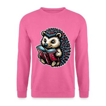 Livres de lecture de hérissons - Sweat-shirt Unisexe - rose - Devant