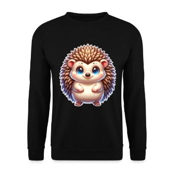 Hérisson - Sweat-shirt Unisexe - noir - Devant - Alina (178cm) & Michal (187cm)