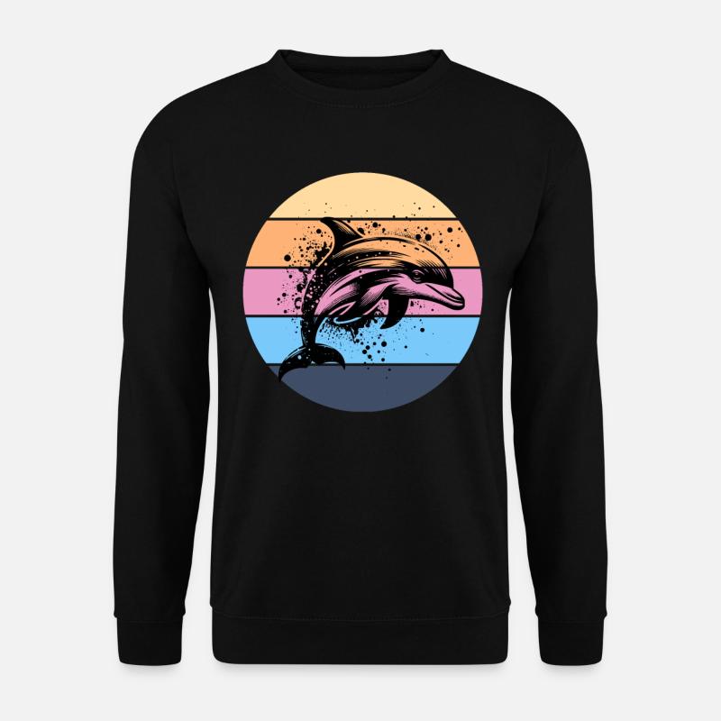 Delfin - Unisex Pullover - Schwarz