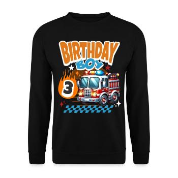 3ème anniversaire des pompiers - Sweat-shirt Unisexe - noir - Devant - Alina (178cm) & Michal (187cm)