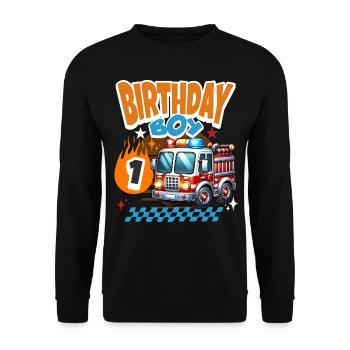 1er anniversaire des pompiers - Sweat-shirt Unisexe - noir - Devant - Alina (178cm) & Michal (187cm)