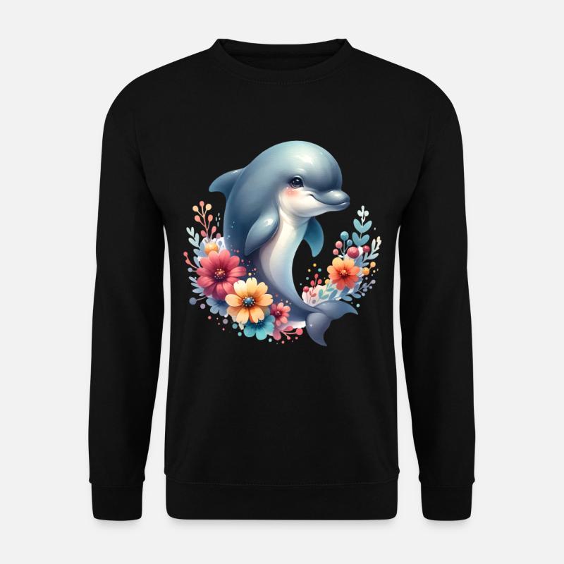 Delfin - Unisex Pullover - Schwarz