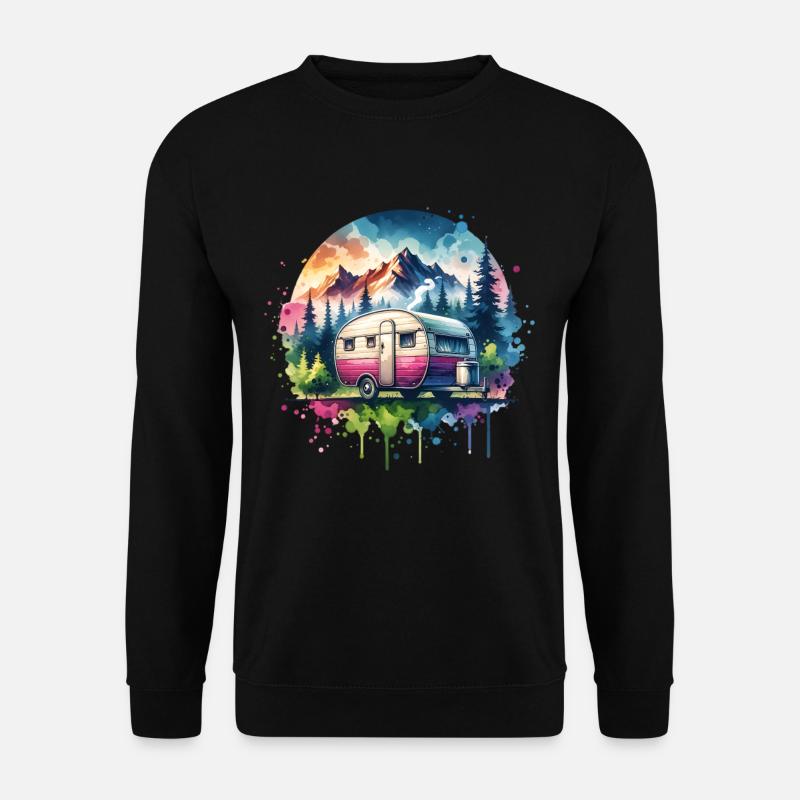 Camping Caravan - Unisex Sweatshirt - black