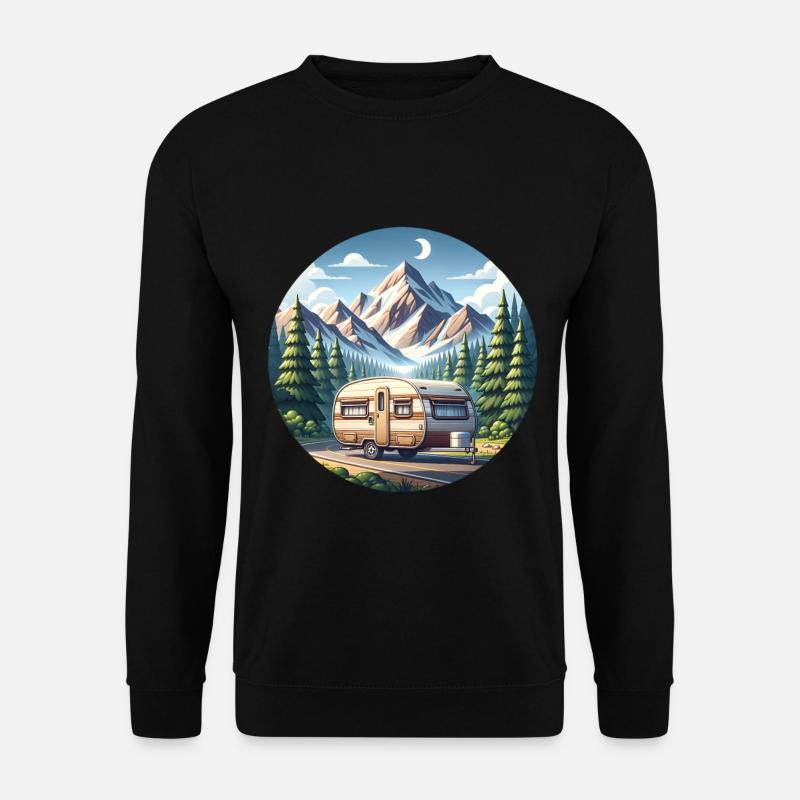 Camping Camper Caravan - Unisex Sweatshirt - black