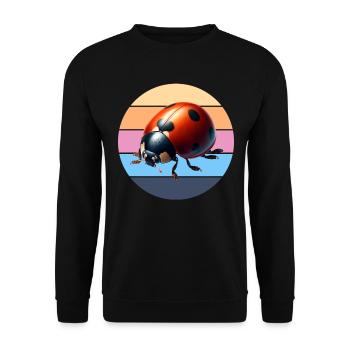 Marienkäfer - Unisex Pullover - Schwarz - Vorne - Alina (178cm) & Michal (187cm)