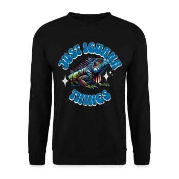 Iguana - Unisex Sweatshirt - black - Front - Alina (178cm) & Michal (187cm)