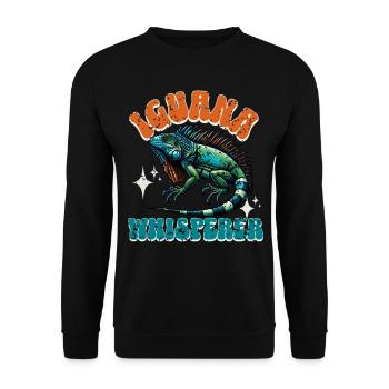 Iguana - Unisex Sweatshirt - black - Front - Alina (178cm) & Michal (187cm)