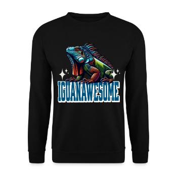Leguan - Unisex Pullover - Schwarz - Vorne - Alina (178cm) & Michal (187cm)