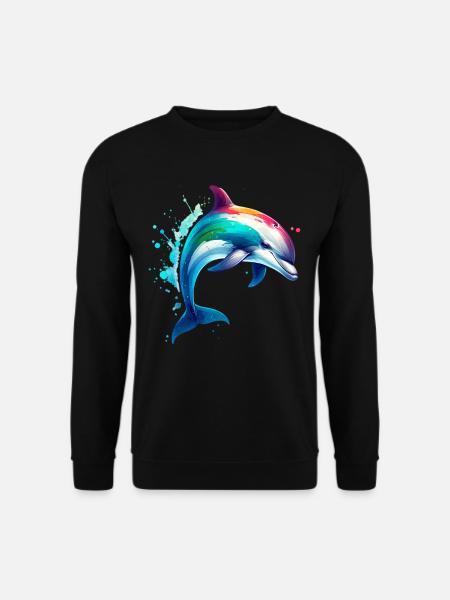 Delfin - Unisex Pullover - Schwarz