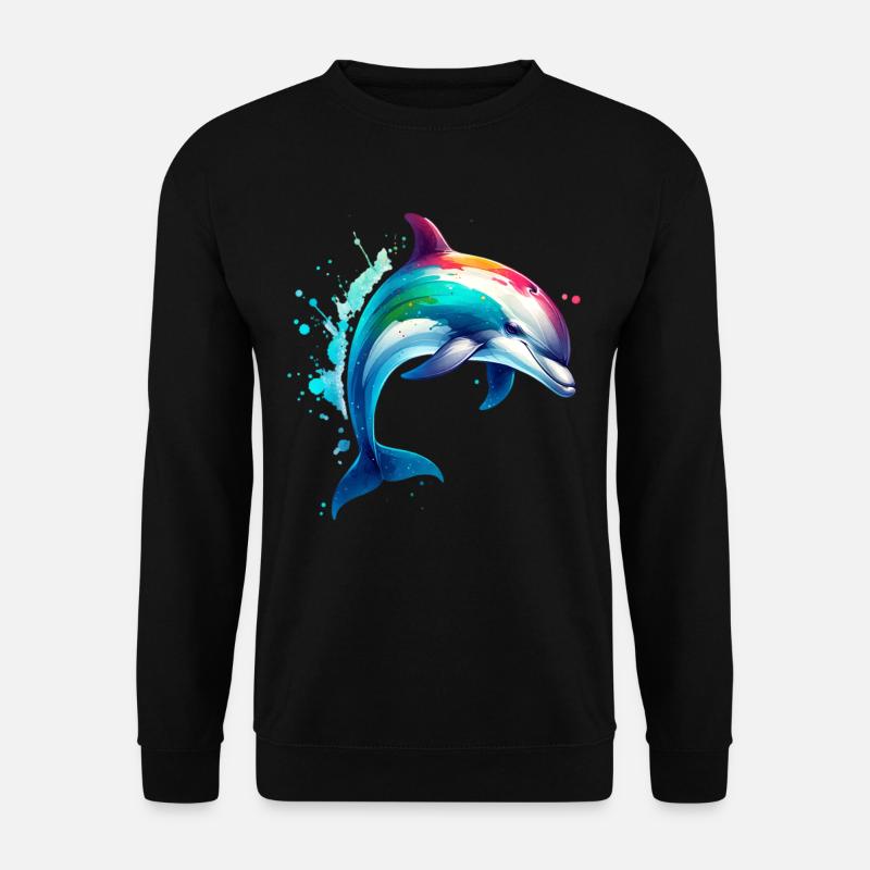 Delfin - Unisex Pullover - Schwarz