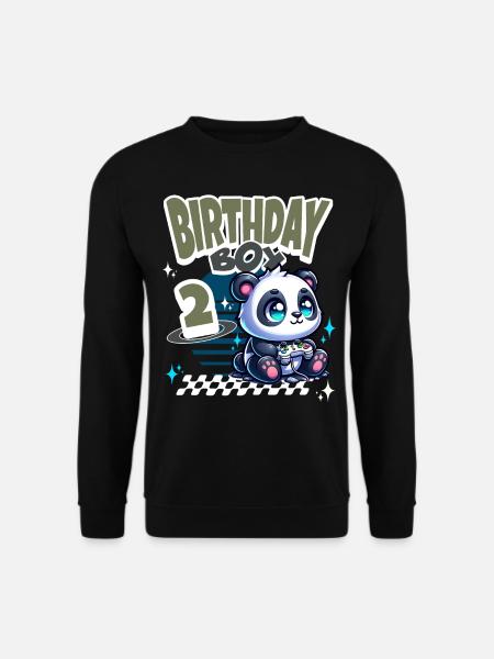 2. Geburtstag Kindergeburtstag Gaming Panda - Unisex Pullover - Schwarz