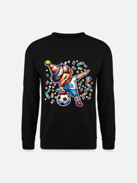 Fußballer Fußball Geburtstag Konfetti - Unisex Pullover - Schwarz