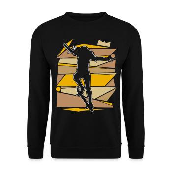 Skater Skateboard - Sweat-shirt Unisexe - noir - Devant - Alina (178cm) & Michal (187cm)