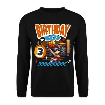 Basketball 3e anniversaire - Sweat-shirt Unisexe - noir - Devant - Alina (178cm) & Michal (187cm)
