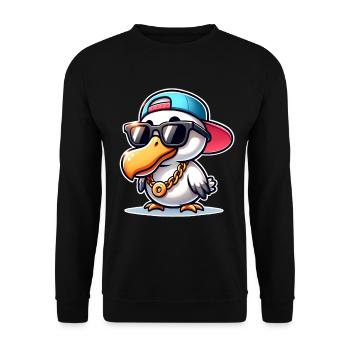 Dodo - Unisex Sweatshirt - black - Front - Alina (178cm) & Michal (187cm)