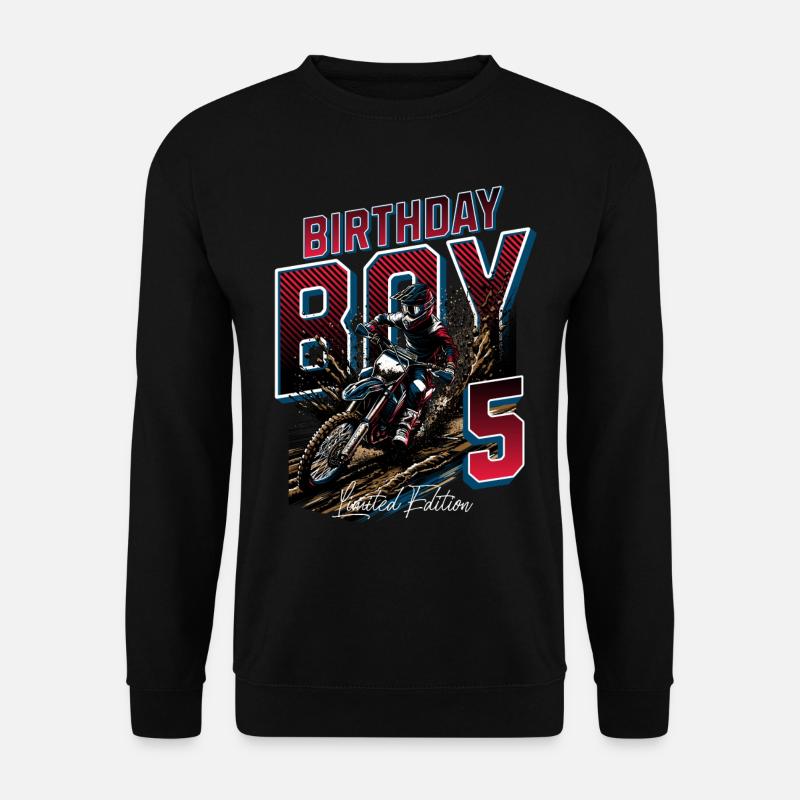 Motocross 5th Birthday - Unisex Sweatshirt - black