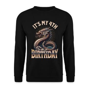 Dragon 4ème anniversaire Dragon - Sweat-shirt Unisexe - noir - Devant - Alina (178cm) & Michal (187cm)