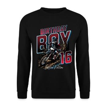 16e anniversaire de motocross - Sweat-shirt Unisexe - noir - Devant - Alina (178cm) & Michal (187cm)