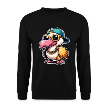 Dodo - Unisex Sweatshirt - black - Front - Alina (178cm) & Michal (187cm)