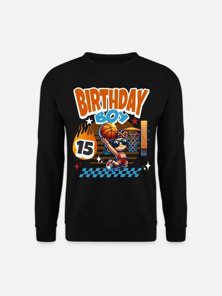 Basketball 15. Geburtstag - Unisex Pullover - Schwarz