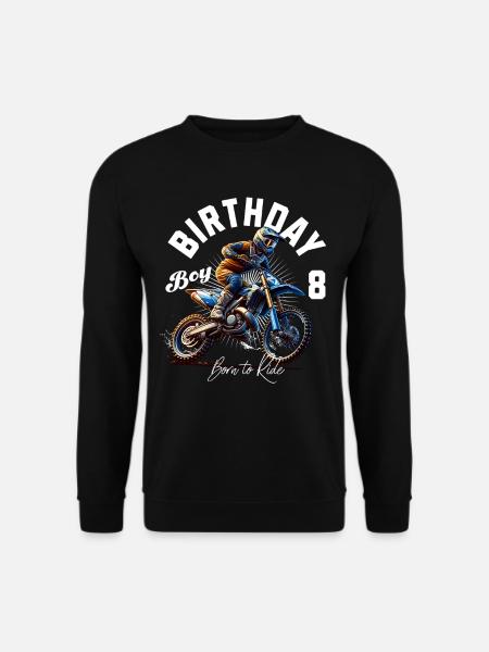 Motocross 8th Birthday - Unisex Sweatshirt - black