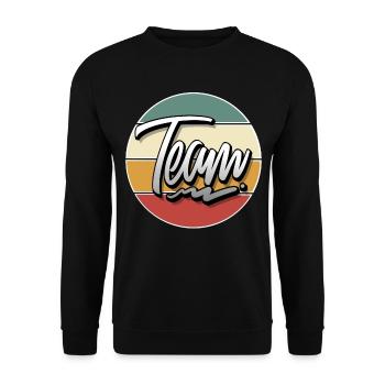 Team - Unisex Pullover - Schwarz - Vorne - Alina (178cm) & Michal (187cm)