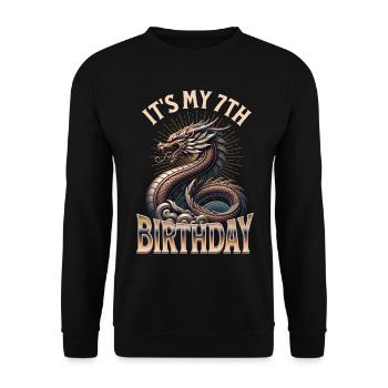 Dragon 7e anniversaire Dragon - Sweat-shirt Unisexe - noir - Devant - Alina (178cm) & Michal (187cm)