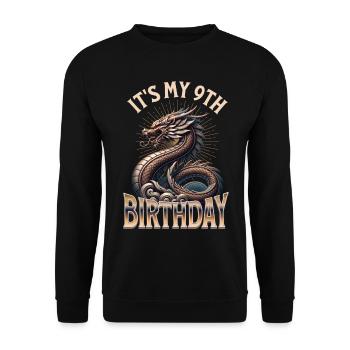 Dragon 9e anniversaire Dragon - Sweat-shirt Unisexe - noir - Devant - Alina (178cm) & Michal (187cm)
