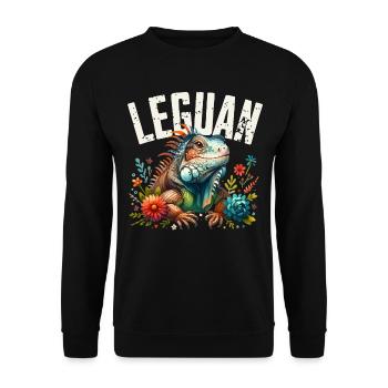 Leguan - Unisex Pullover - Schwarz - Vorne - Alina (178cm) & Michal (187cm)